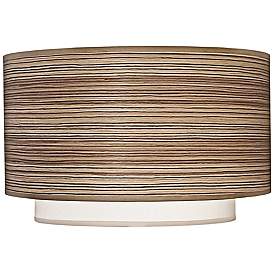 Image1 of Stiffel Zebrawood and Off-White Double Shade 16x16x8 (Spider)
