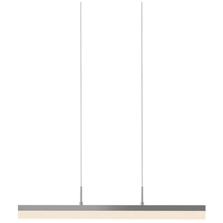 Image 1 Stiletto 24.25" Wide Bright Satin Aluminum LED Pendant