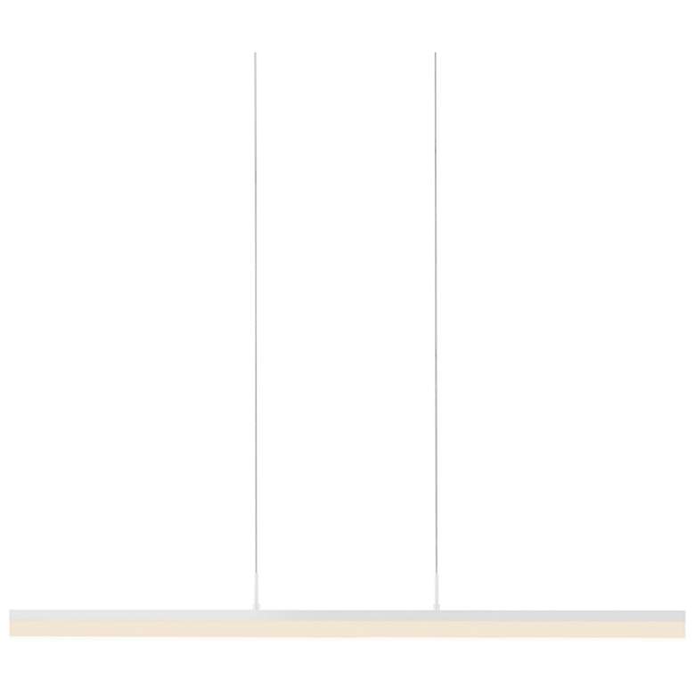Image 1 Stiletto 44.25" Wide Satin White LED Pendant