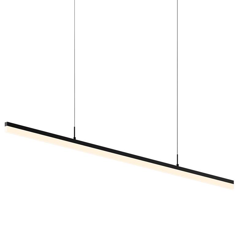 Stiletto 59 1/2&quot; Wide Black LED Kitchen Island Light Pendant