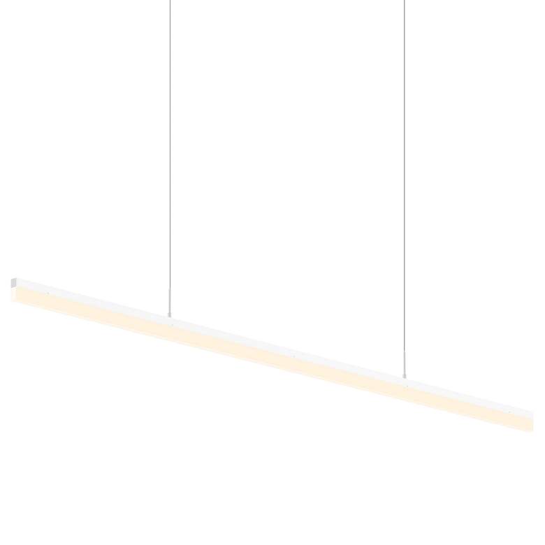 Image 1 Stiletto 59 1/2" Wide White LED Kitchen Island Light Pendant