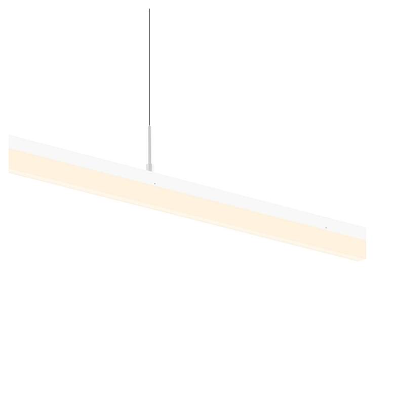 Image 2 Stiletto 59 1/2 inch Wide White LED Kitchen Island Light Pendant more views