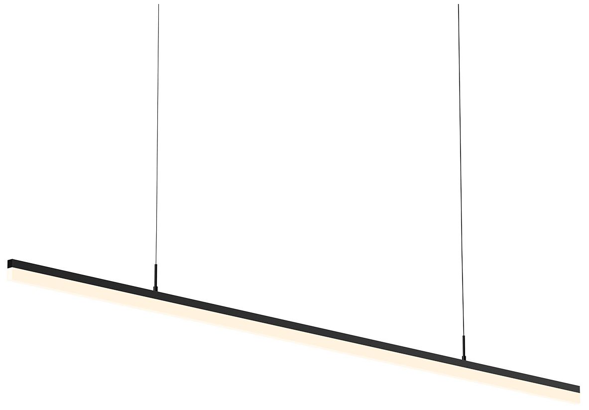Stiletto 72" Wide LED Pendant Satin Black 240" Cable