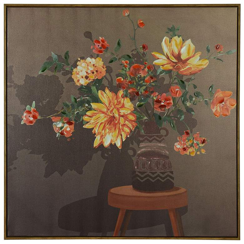 Image 1 Still Life Bouquet 39.4"W x 39.4"H Framed Canvas Wall Art
