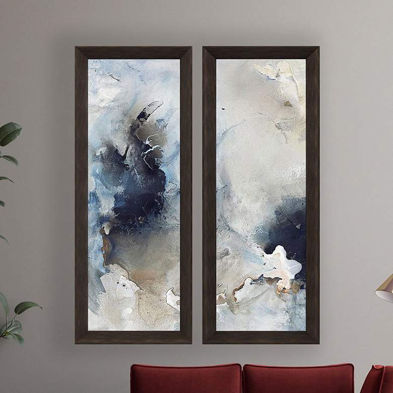 Image 1 Still Water 19"W x 49"H Framed Art Set of 2