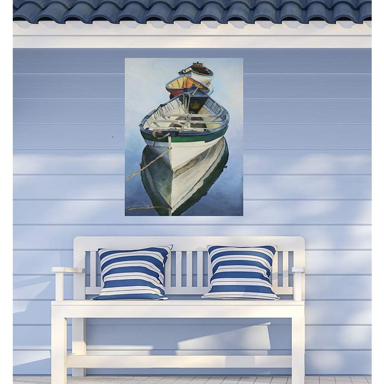 Image 3 Still Water 40" High Rectangular Outdoor Canvas Wall Art more views
