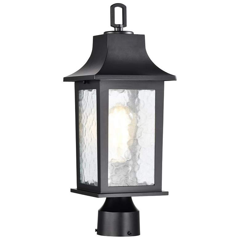 Image 1 Stillwell Outdoor Post Lantern; 1 Light; Matte Black Finish;