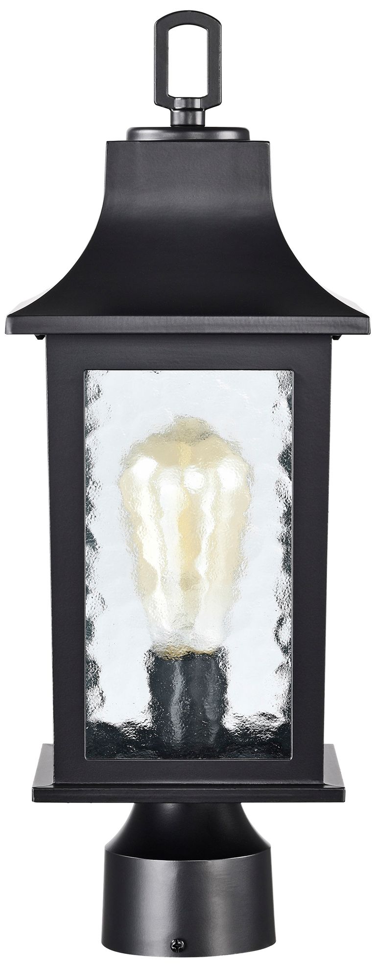 Image 4 Stillwell Outdoor Post Lantern; 1 Light; Matte Black Finish; more views