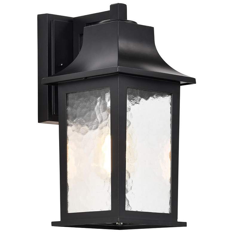Image 1 Stillwell Outdoor Small Wall Lantern; 1 Light; Matte Black Finish;