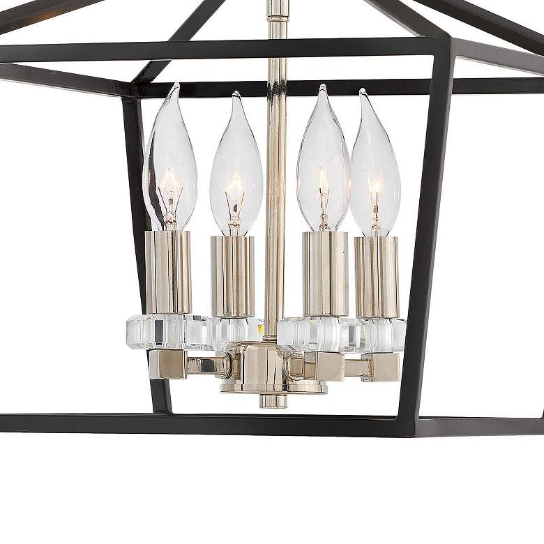 Image 6 Stinson 13" Wide Black with Polished Nickel Ceiling Light more views