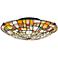 Stinson 16.5" Wide 2-Light Mission Tiffany-Style Glass Ceiling Light