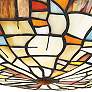 Stinson 16.5" Wide 2-Light Mission Tiffany-Style Glass Ceiling Light in scene