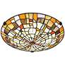 Stinson 16.5" Wide 2-Light Mission Tiffany-Style Glass Ceiling Light in scene