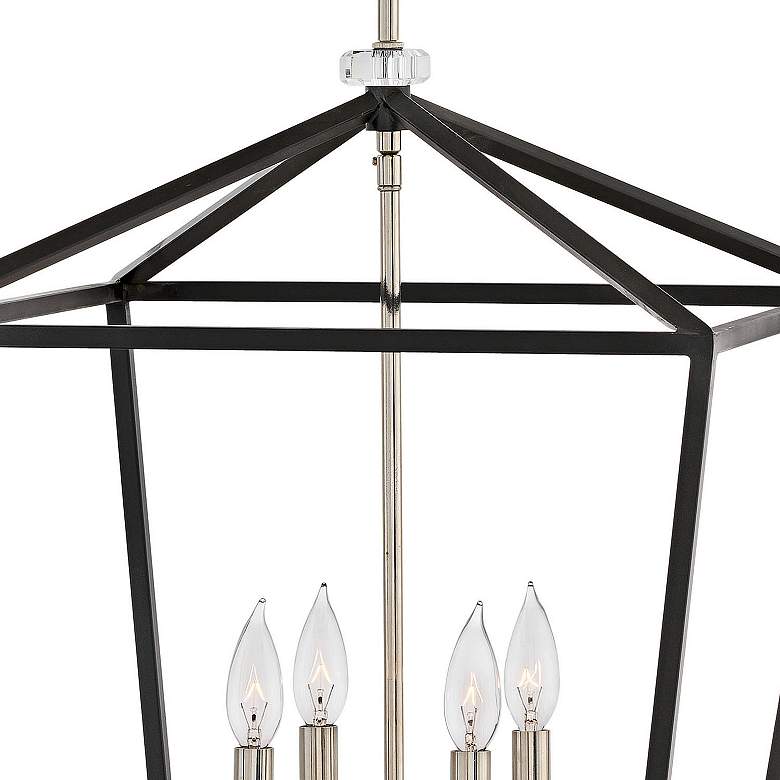 Image 2 Stinson 18"W Black and Polished Nickel 4-Light Foyer Pendant more views