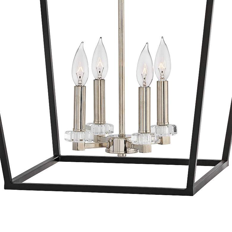 Image 3 Stinson 18"W Black and Polished Nickel 4-Light Foyer Pendant more views