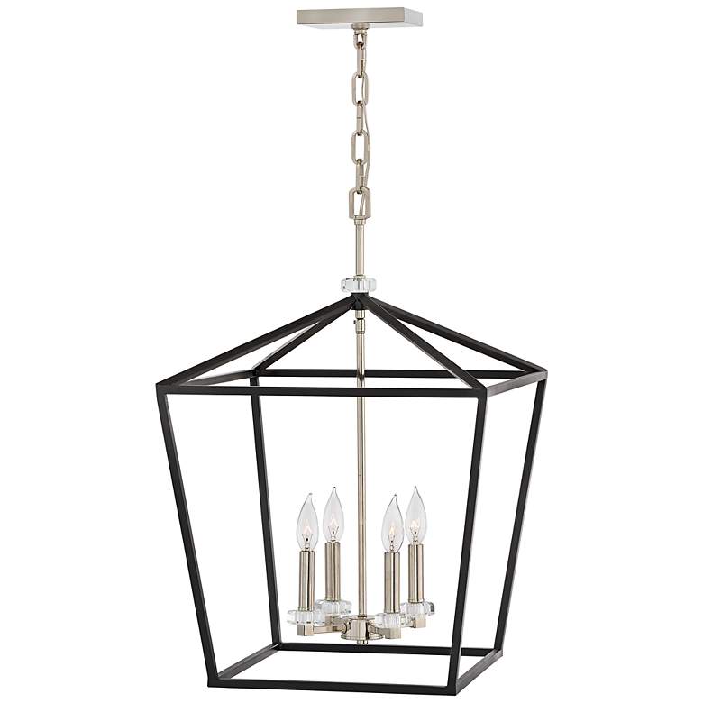 Image 5 Stinson 18"W Black and Polished Nickel 4-Light Foyer Pendant more views
