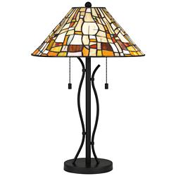 Stinson 2-Light Matte Black Table Lamp