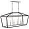 Stinson 42" Wide Polished Nickel and Black Linear Chandelier