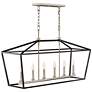 2_Stinson 42" Wide Polished Nickel and Black Linear Chandelier more views
