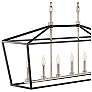 3_Stinson 42" Wide Polished Nickel and Black Linear Chandelier more views