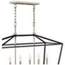5_Stinson 42" Wide Polished Nickel and Black Linear Chandelier more views