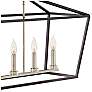 6_Stinson 42" Wide Polished Nickel and Black Linear Chandelier more views