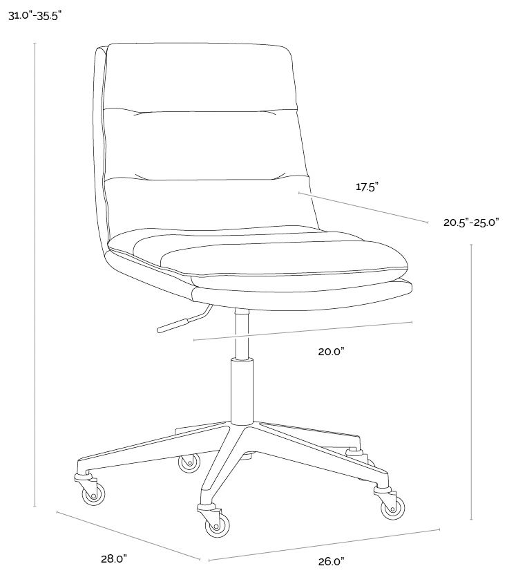 Image 7 Stinson Bravo Cream Adjustable Swivel Office Chair more views
