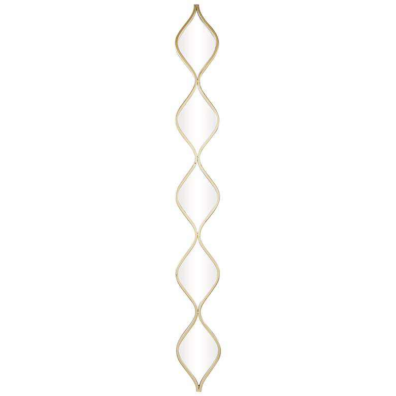 Image 2 Stinson Gold 7" x 59" Slim Stacked Chain 5-Layer Wall Mirror