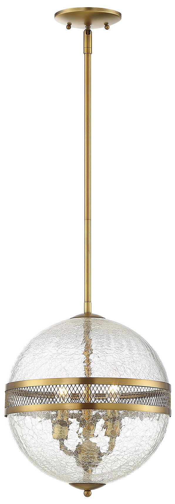 Image 3 Stirling 3-Light Pendant in Warm Brass more views