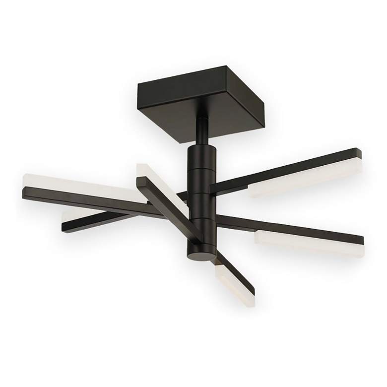 Image 1 Stix 18" Wide Black Semi-Flush Mount