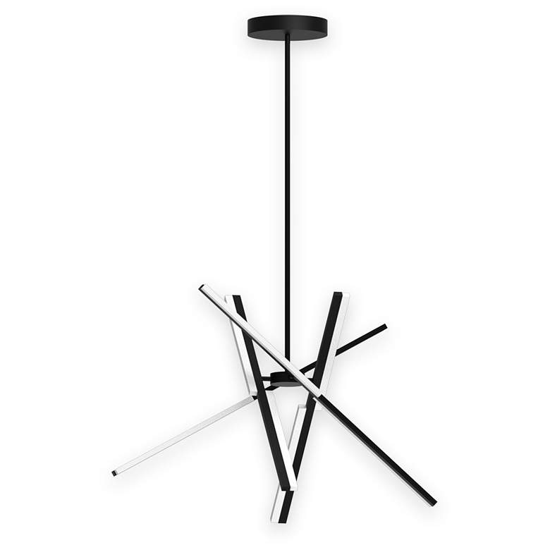 Image 1 Stix 32" Wide Black Pendant