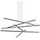 Stix 40" Wide LED Chandelier 6-Arm Satin Black 240" Cable