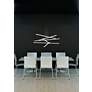 3_Stix 40" WideLED Chandelier 6-Arm Bright Satin Aluminum 240" Cable more views