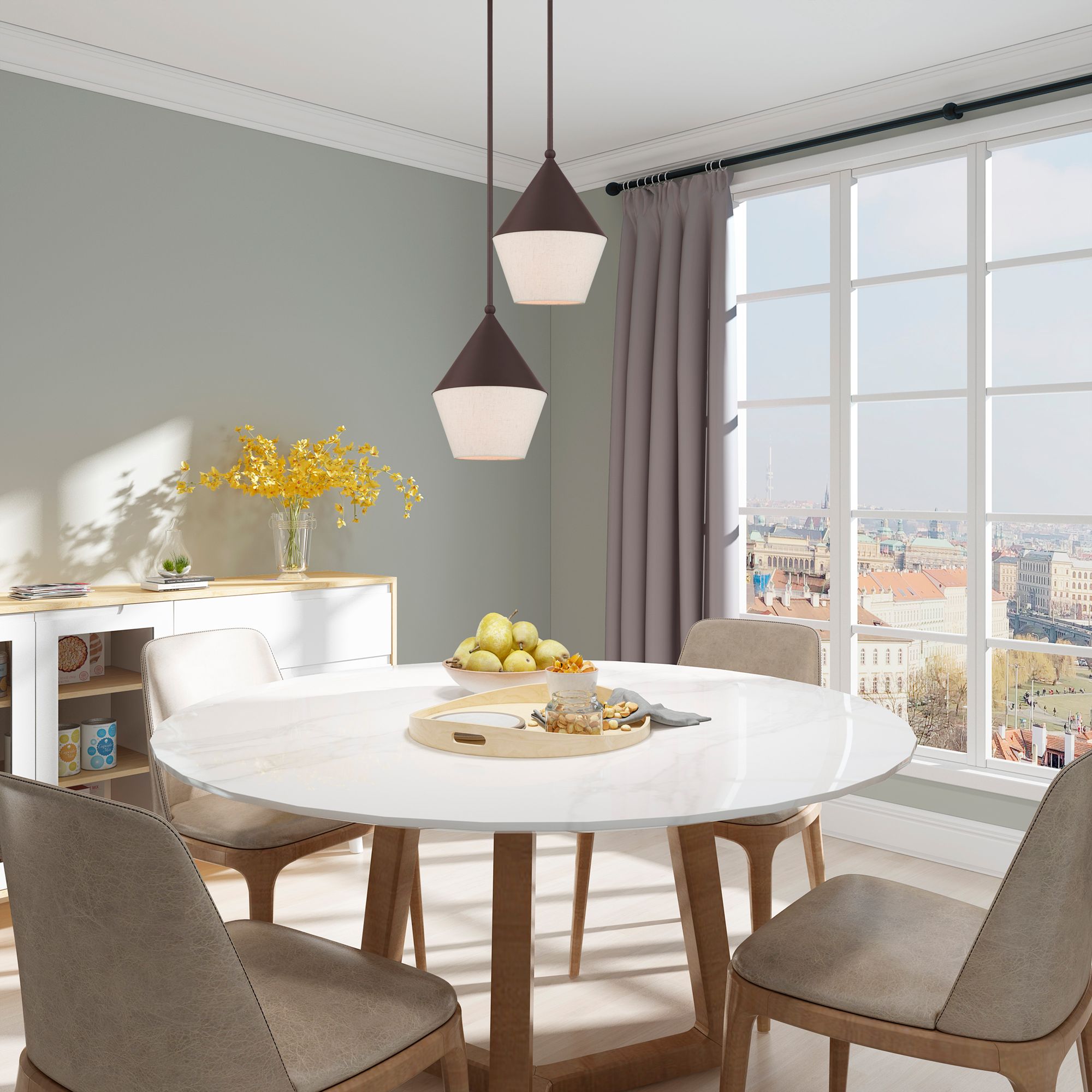 Stockholm 1 Light Bronze Mini Pendant