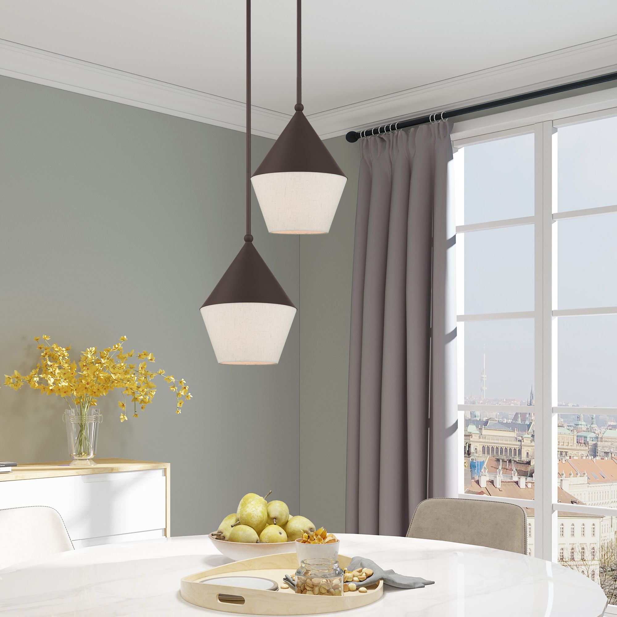 Stockholm 1 Light Bronze Mini Pendant