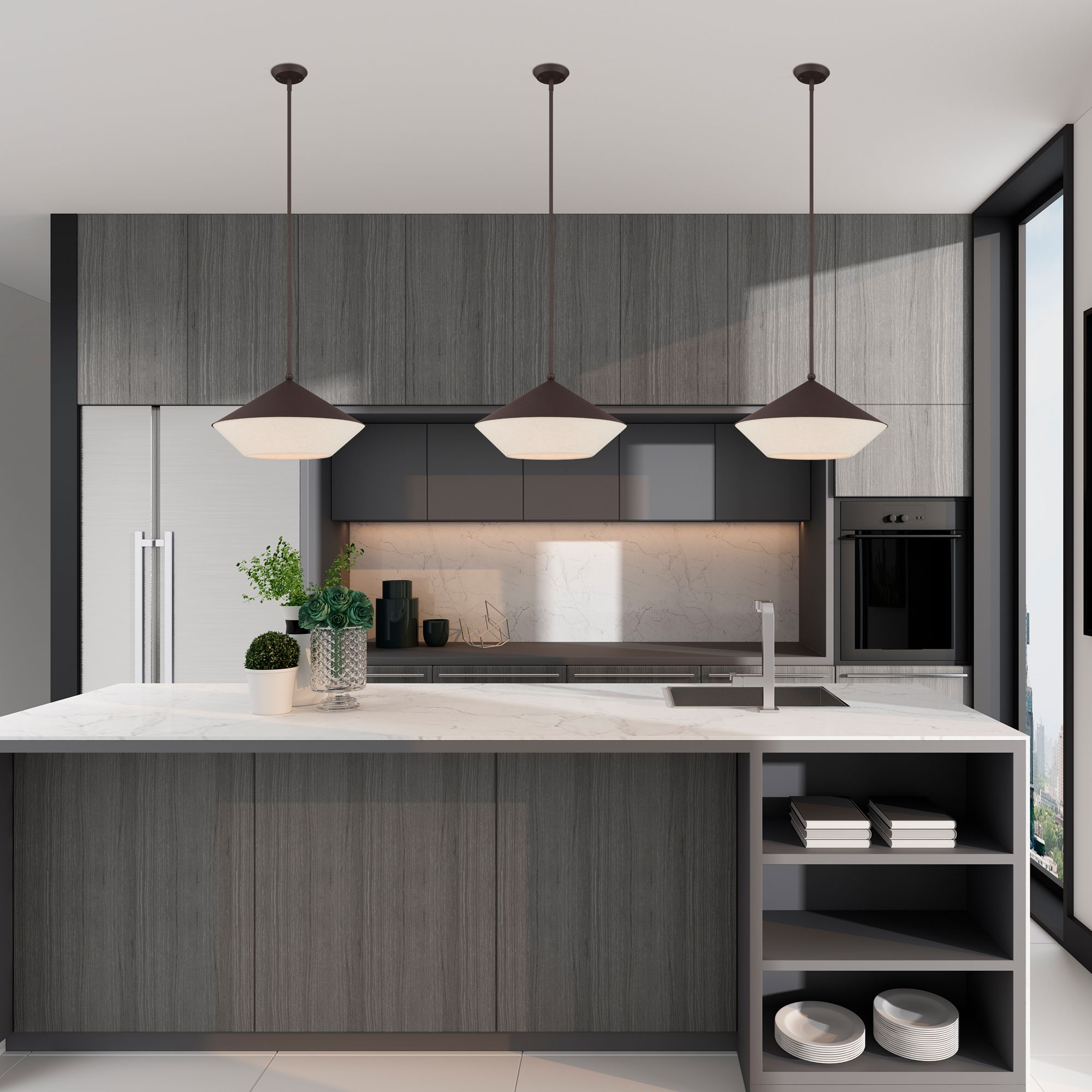 Image 7 Stockholm 1 Light Bronze Pendant more views