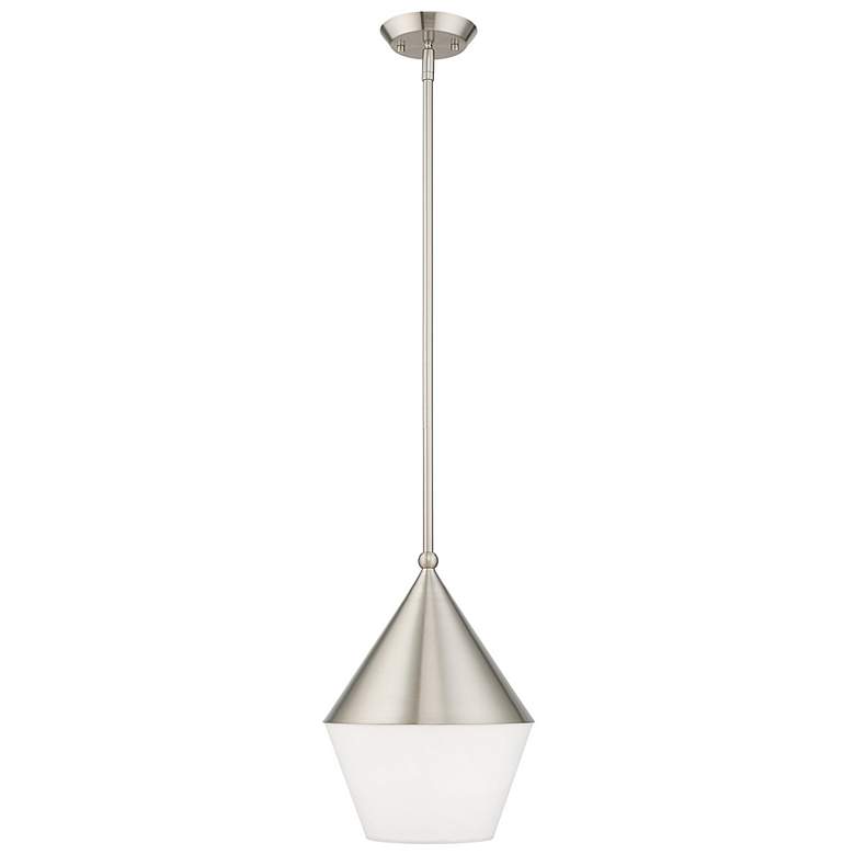 Image 2 Stockholm 1 Light Brushed Nickel Mini Pendant