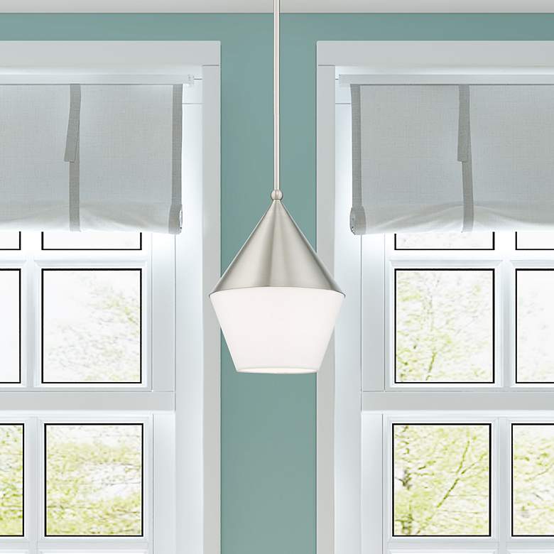 Image 1 Stockholm 1 Light Brushed Nickel Mini Pendant