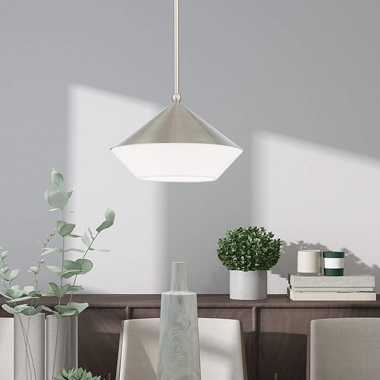 Image 1 Stockholm 1 Light Brushed Nickel Mini Pendant