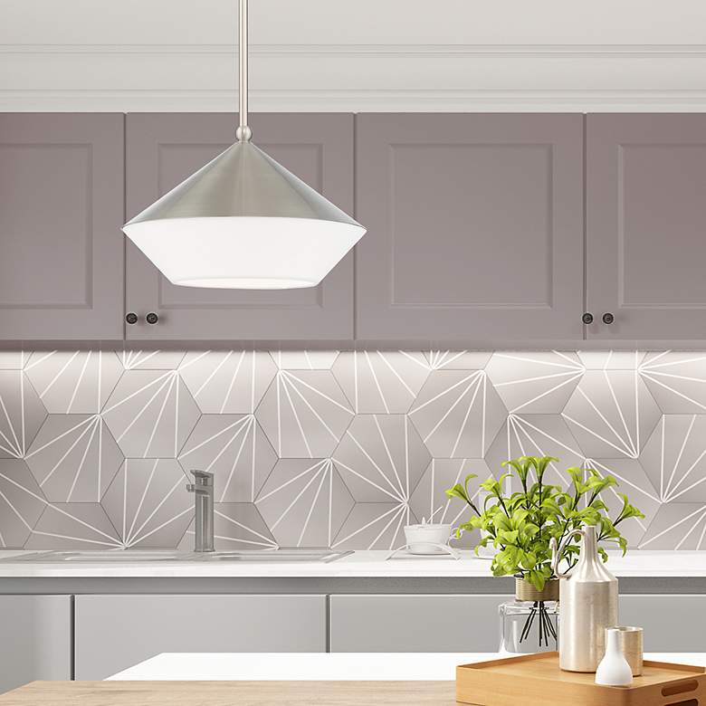 Image 7 Stockholm 1 Light Brushed Nickel Mini Pendant more views