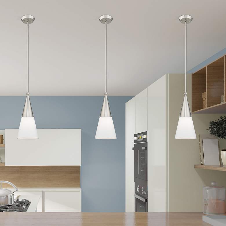Image 7 Stockholm 1 Light Brushed Nickel Mini Pendant more views