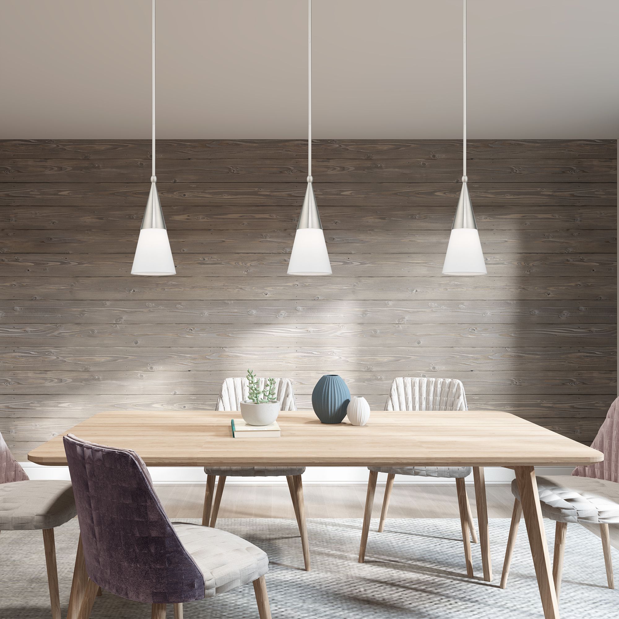 Stockholm 1 Light Brushed Nickel Mini Pendant