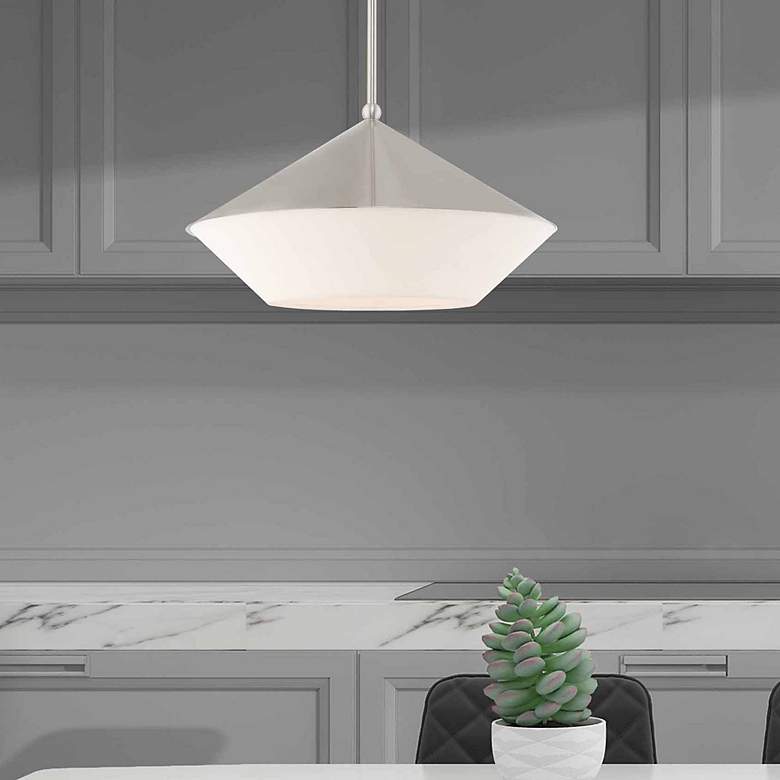 Image 1 Stockholm 1 Light Brushed Nickel Pendant
