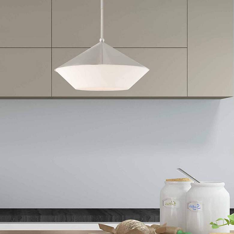 Image 7 Stockholm 1 Light Brushed Nickel Pendant more views