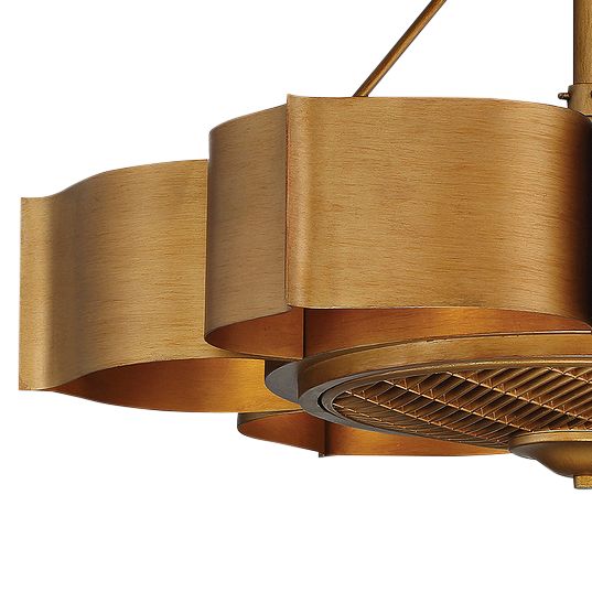 Image 4 Stockholm 6-Light Fan D'Lier in Gold Patina more views
