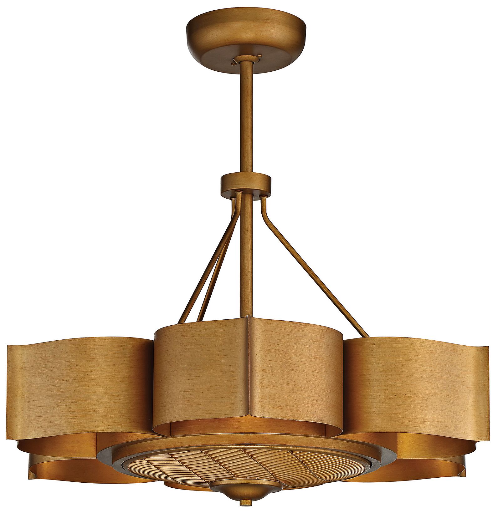 Image 6 Stockholm 6-Light Fan D'Lier in Gold Patina more views