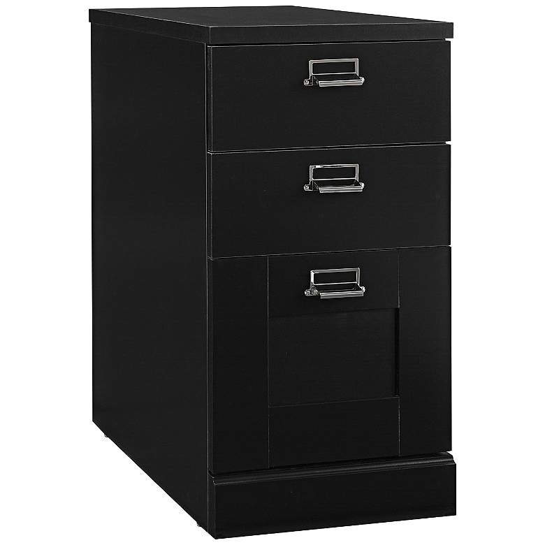 Image 1 Stockport 3-Drawer Classic Black Table