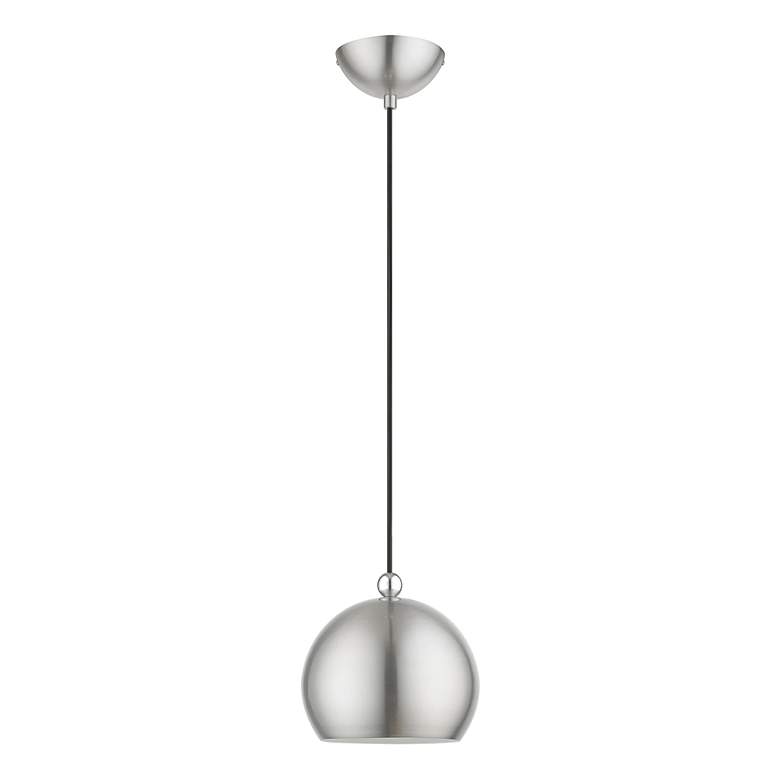 Image 3 Stockton 1 Light Brushed Nickel Globe Mini Pendant more views