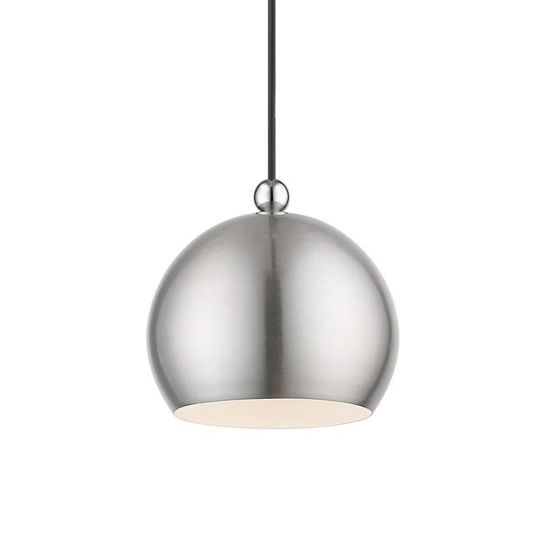 Image 5 Stockton 1 Light Brushed Nickel Globe Mini Pendant more views
