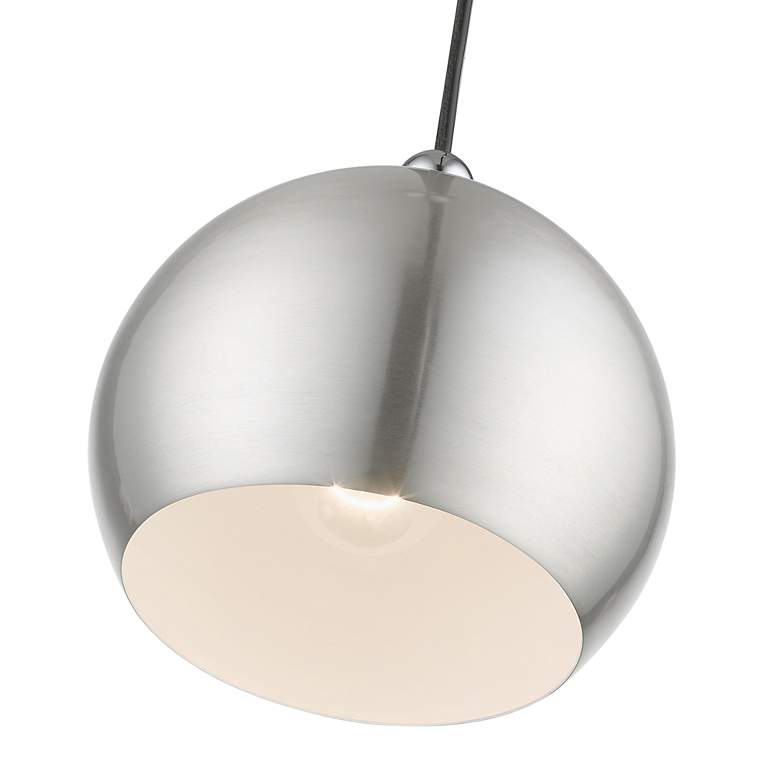 Image 7 Stockton 1 Light Brushed Nickel Globe Mini Pendant more views